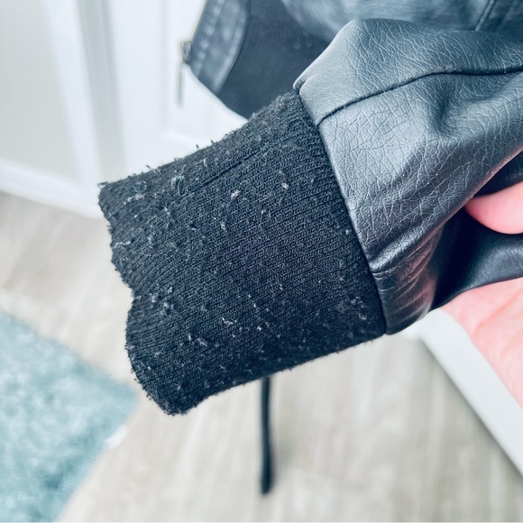 🕶️ Ashley by 26 International Black Faux Leather Jacket  Size XL - Picture 8 of 9